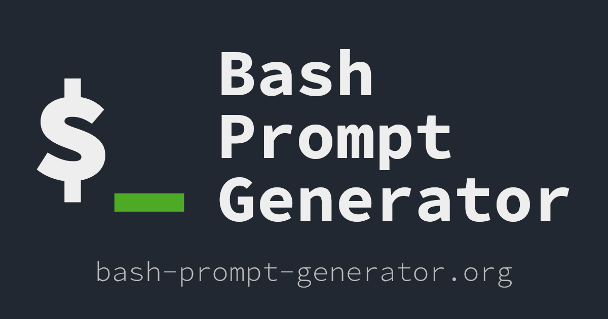 Bash Prompt Generator